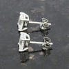 Platinum 2.00cts Emerald Cut Lab Grown Diamond Stud Earrings LGD184