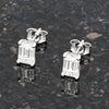 Platinum 2.00cts Emerald Cut Lab Grown Diamond Stud Earrings LGD184