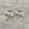 9ct White Gold 1.01cts Lab Grown Diamond Cluster Drop Earrings | H&H