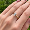 18ct Yellow Gold 1.00ct Emerald Cut Lab Grown Diamond Solitaire Ring - LGD195