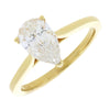 18ct Gold 1.30ct Pear Cut Lab Grown Diamond Solitaire Ring F VVS2 | H&H