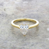 18ct Gold 1.30ct Pear Cut Lab Grown Diamond Solitaire Ring F VVS2 | H&H