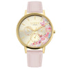 Lipsy Floral Dial Pink Strap Ladies Watch LP732 | H&H Family Jewellers