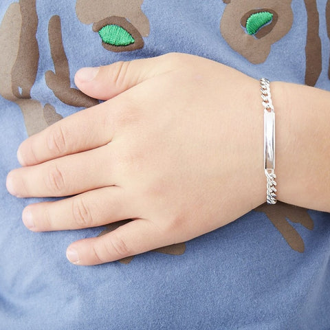 Little Star Bailey Sterling Silver Children's Identity Bracelet LSB0043