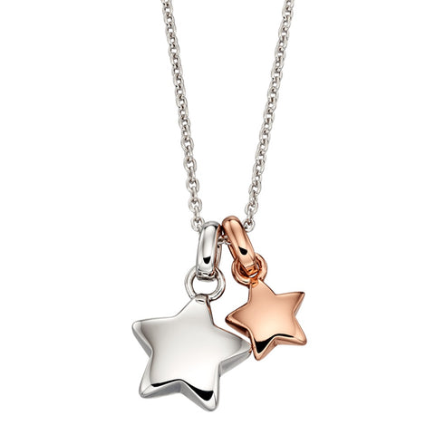 Little Star Suki Sterling Silver Double Star Necklace LSN0120