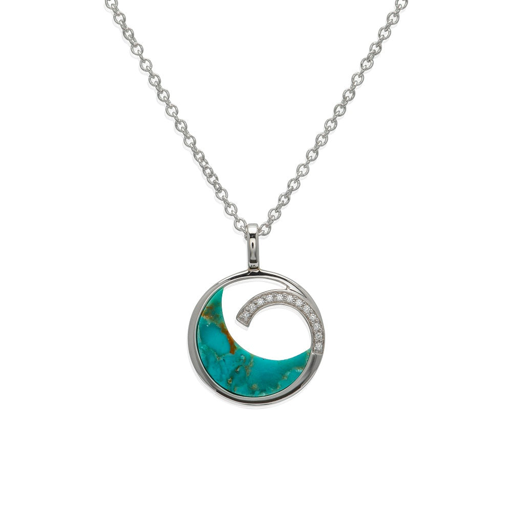 Turquoise crescent moon on sale necklace