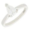 Platinum 1.00ct Pear Cut Diamond Solitaire Ring