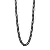 Fred Bennett Stainless Steel Black Brushed Finish Curb Mens Necklace N4653B