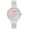 Olivia Burton Mother of Pearl Silver Ladies Watch OB16SE07