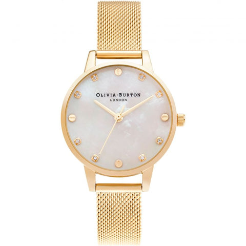 Olivia Burton Mother of Pearl Gold Ladies Watch OB16SE08