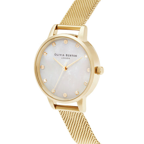 Olivia Burton Mother of Pearl Gold Ladies Watch OB16SE08