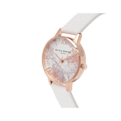 Olivia Burton Abstract Florals Blush and Rose Gold Ladies Watch OB16VM12
