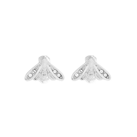 Olivia Burton Glitter Bee Silver Stud Earrings OBJAME266