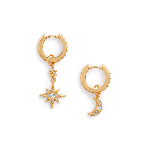 Olivia Burton Gold Celestial Moon and Star Huggie Earrings OBJCLE39