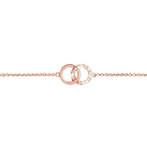 Olivia Burton Bejewelled Interlink Rose Gold Bracelet OBJCOB08