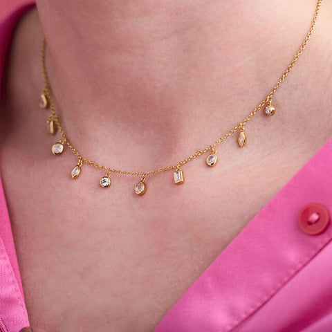 Olivia Burton Classics Gold Crystal Charm Necklace OBJCON100