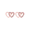 Olivia Burton Classics Interlink Heart Rose Gold Bracelet and Studs Giftset OBJGSET61