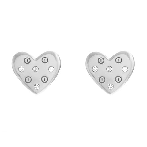 Olivia Burton Classic Heart Silver Stud Earrings OBJSAE01