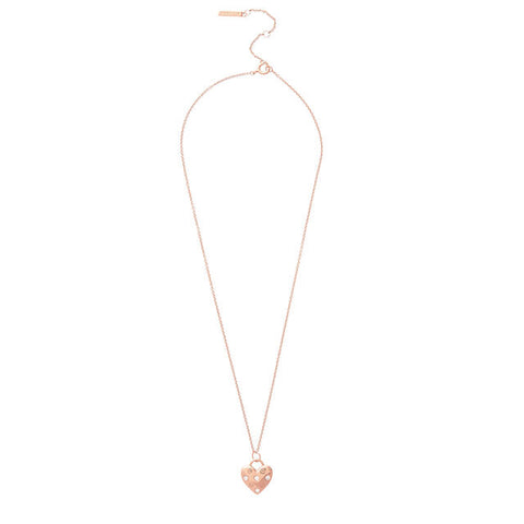 Olivia Burton Classic Heart Rose Gold Necklace OBJSAN02
