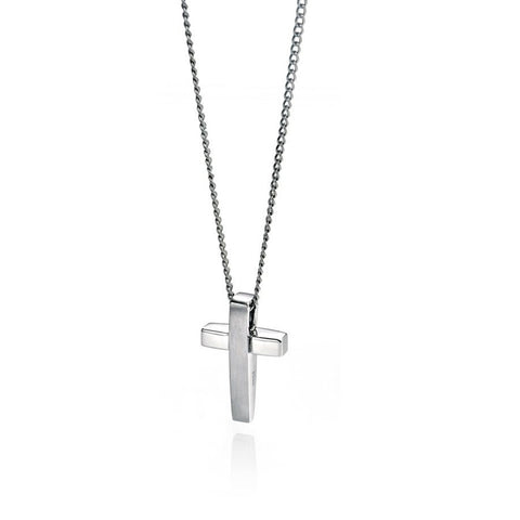 Fred Bennett Stainless Steel Cross and Chain P2542