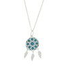 Turquoise Sterling Silver Dream Catcher Pendant and Chain