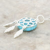 Turquoise Sterling Silver Dream Catcher Pendant and Chain