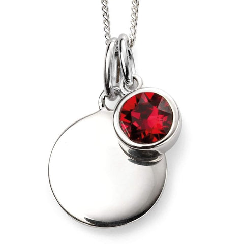 Sterling Silver July Birthstone Necklace P4596