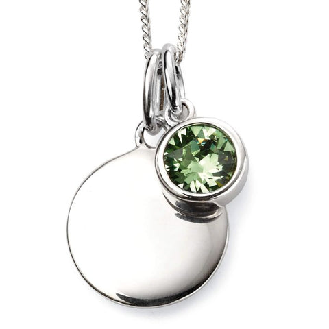 Sterling Silver August Birthstone Necklace P4597