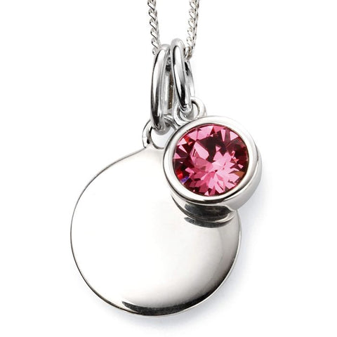 Sterling Silver October Birthstone Necklace P4599