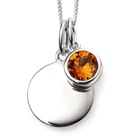 Sterling Silver November Birthstone Necklace P4600