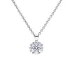 Diamonfire Sterling Silver Cubic Zirconia Floral Cluster Pendant and Chain P4629