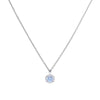 Diamonfire Sterling Silver Sky Blue Cubic Zirconia Pendant and Chain P4780