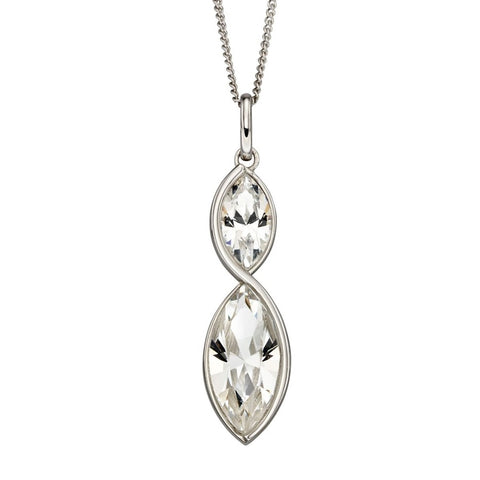 Fiorelli Silver Crystal Necklace P4801C