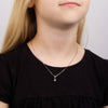 D for Diamond Sterling Silver Star Girls Necklace P616
