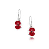 Shrieking Violet Real Flower Poppy Oval Drop Earrings PE01