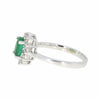 18ct White Gold 0.71ct Emerald & 0.26 Diamond Cluster Ring RA730 | H&H