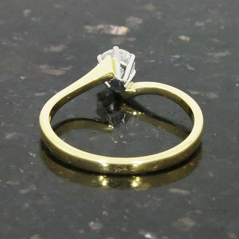 Pre Owned 18ct Yellow Gold 0.40ct Diamond Solitaire Ring | H&H