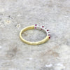 9ct Yellow Gold 0.21ct Diamond & Ruby Half Eternity Ring | H&H