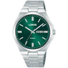 Lorus Classic Green Dial Stainless Steel Mens Watch RH395AX9