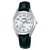 Lorus Classic Silver Dial Black Leather Strap Ladies Watch RN807AX9