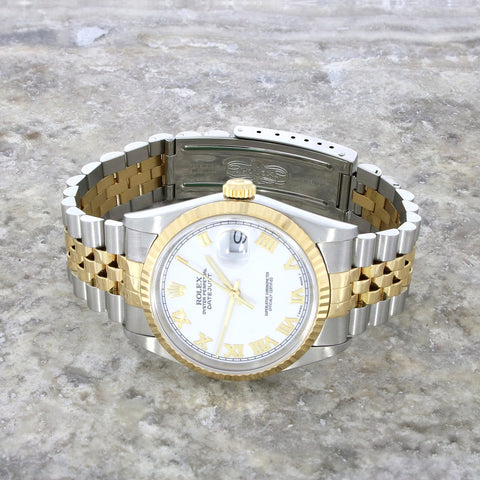 Rolex Oyster Perpetual Datejust 36 Bi Metal Mens Watch 16233 (2000) | H&H