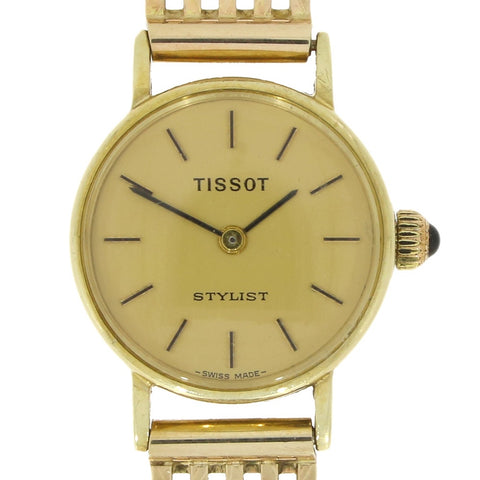 Pre Owned Tissot Stylist 9ct Gold Ladies Bracelet Watch RW0599 | H&H