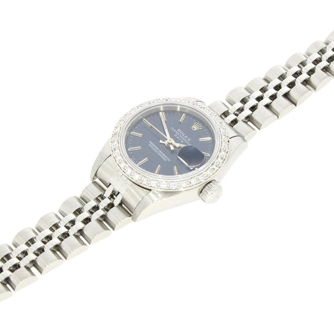 Pre Owned Rolex Oyster Perpetual Date Diamond Bezel Ladies Watch 79160 RW0605 (2001)