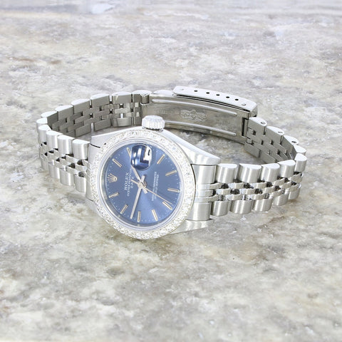 Pre Owned Rolex Oyster Perpetual Date Diamond Bezel Ladies Watch 79160 RW0605 (2001)