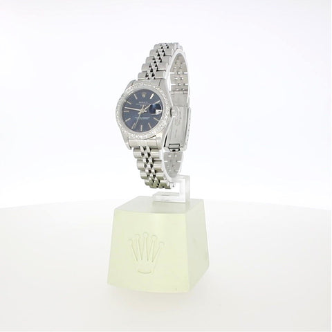 Pre Owned Rolex Oyster Perpetual Date Diamond Bezel Ladies Watch 79160 RW0605 (2001)