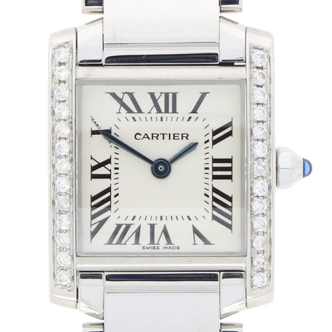 Cartier Tank Francaise Steel Diamond Watch W51008Q3 Papers (2001) | H &H