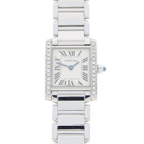 Cartier Tank Francaise Steel Diamond Watch W51008Q3 Papers (2001) | H &H