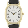 Seiko 14ct Gold Leather Strap Quartz Ladies Watch Pre Owned RW0712