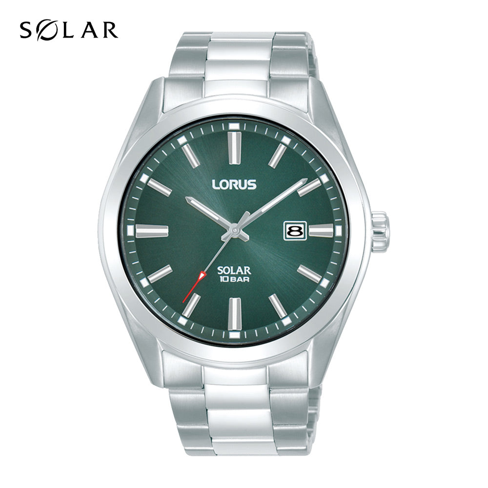 RX331AX9 Lorus Mens and Green | Jewellers– Hollins Dial Solar Watch H&H Hollinshead |