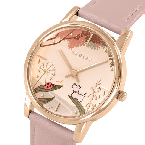 Radley Pink Leather Strap Ladies Watch RY21846